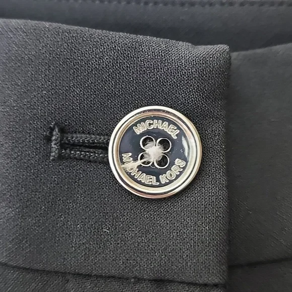 NWT MICHAEL MICHAEL KORS Front Bottom Slip Flare Dress Pants Black  Size 4 - Picture 5 of 9